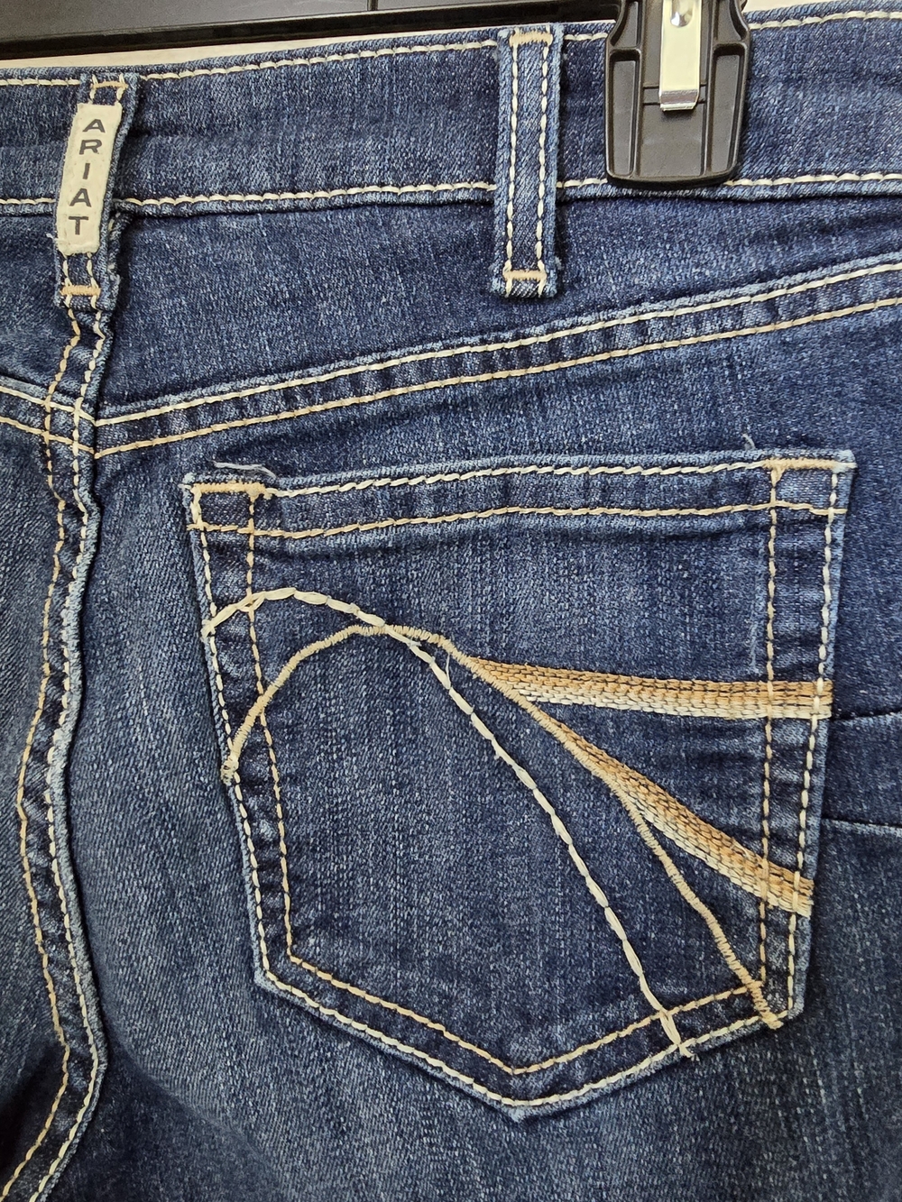 Ariat Dark Blue Womens Embroidered Pocket Jeans